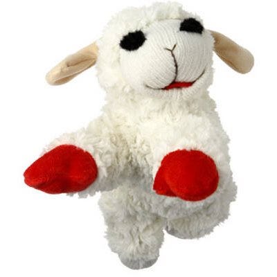 Lamb Chop Dog Toy, Plush, 10-In.