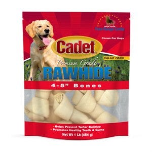 Gourmet Dog Treats, Rawhide Bone, 4-5-In., 1-Lb.