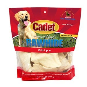 Gourmet Dog Treats, Rawhide Chips, Natural, 1-Lb.
