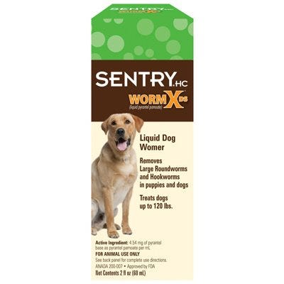 Dog De-Wormer, For Dogs Up to 120-Lbs., 2-oz.
