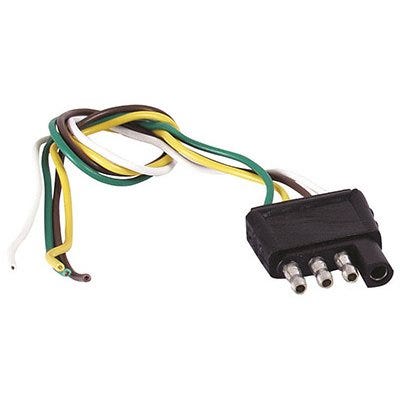 Trailer End Connector Harness, 4-Way Flat, 12-In.