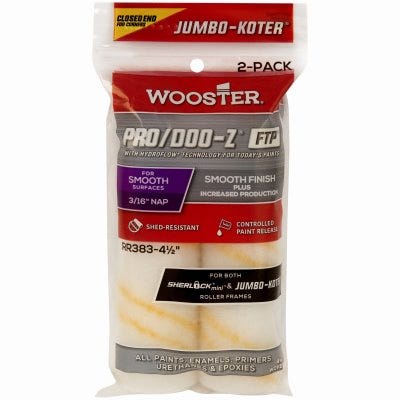Paint Roller Cover, Jumbo-Koter Pro/Doo-Z FTP, 2-Pack, 3/16-In.