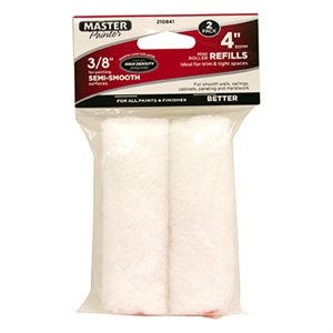 Roller Cover, White Knit, 3/8 x 4-In., 2-Pk.
