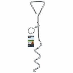 Pet Tie Out Stake, Corkscrew, 8mm x 16-In.