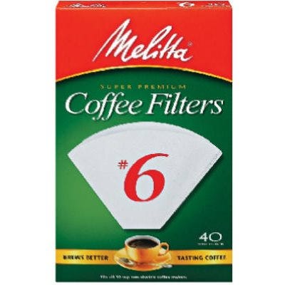 40-Count #6 White Cone Coffee Filters
