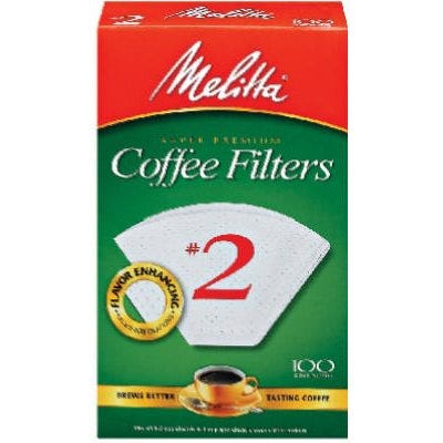 100-Pack #2 White Cone Coffee Filters